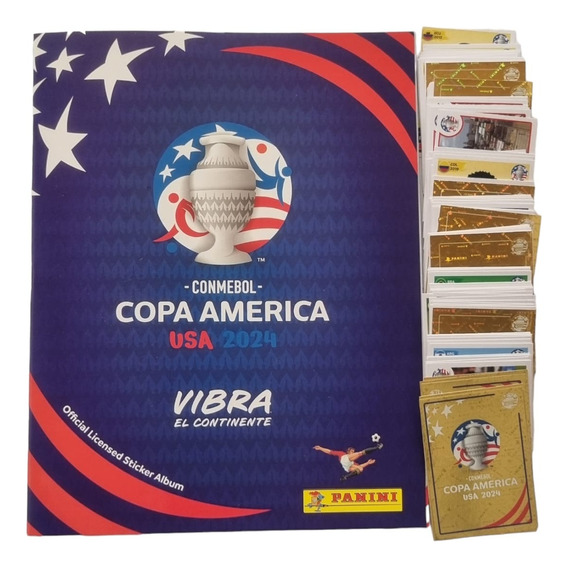 Álbum Copa América 2024 Panini Blando + 100 Láminas Nuevas