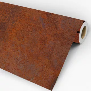 Papel De Parede Adesivo Vinil Lavável Aço Corten Ferrugem 3m