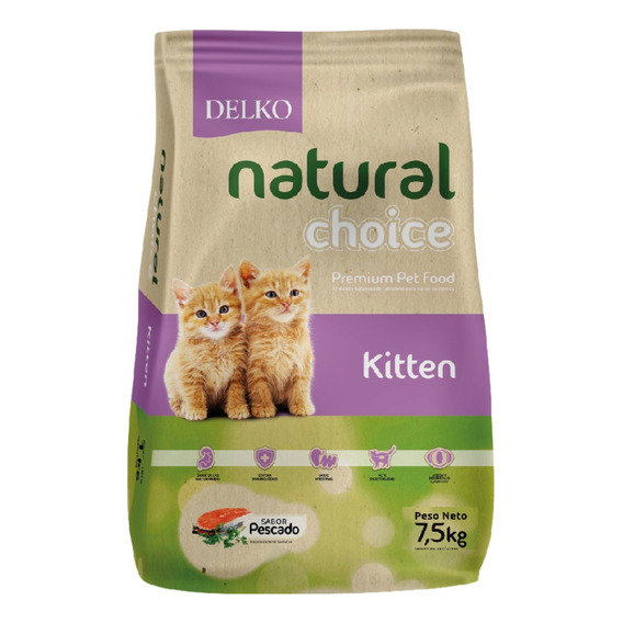 Delko Natural Choice Kitten Gatos 7,5kg Alimento Para Gatos 