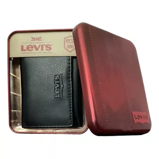 Billetera De Cuero Levi's Original Hombre Trifold + Rfid