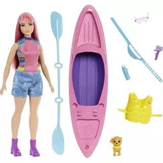 Barbie - Daisy Paseo En Kayac Con Mascota - Mattel 
