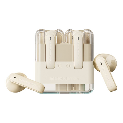 Monster Xkt12 Auriculares Bluetooth Inalámbricos Portátiles Color Beige