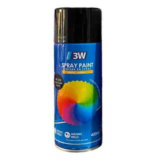 Pintura En Spray Negro Brillante 3w