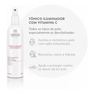 Tônico Iluminador Com Vitamina C 240g - Adcos Momento De Aplicação Dia/noite Tipo De Pele Todo Tipo De Pele