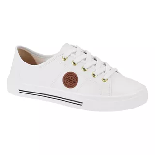 Tênis Moleca Feminino Casual Sola Alta Flatform Moda Branco