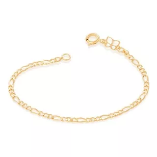 Pulseira Rommanel Infantil Folheada Ouro 18k 550055 Comprimento 14 Cm Cor Dourado