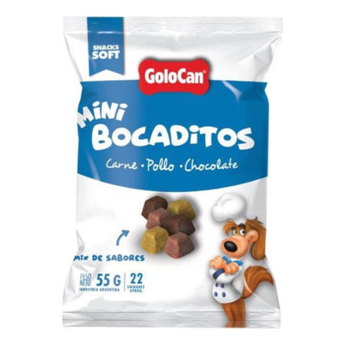 Mini Bocadito Golocan Carne Pollo Y Chocolate 55 Gr Para Per