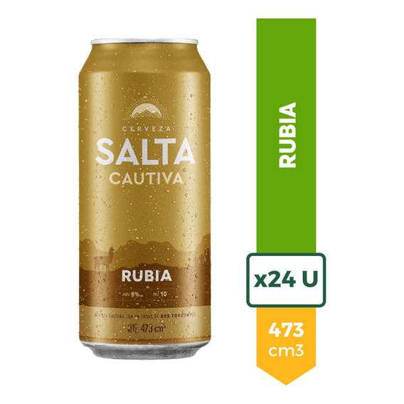 Cerveza Salta Cautiva Rubia Lata 473ml Pack X24 Oferta