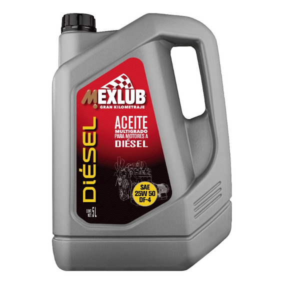 Aceite Mexlub Motores Diesel Con Gran Km, 25w50 Df-4, 5 L