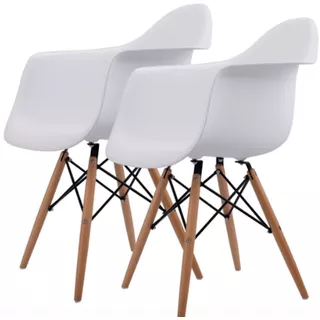 Pack Combo 2 Unidades Sillon Eames Base Madera Premium 