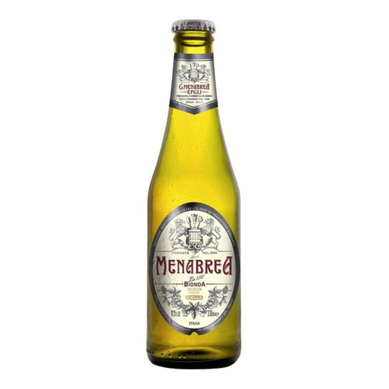 Cerveza Italiana Lager Menabrea Bionda 330ml X24 Unidades