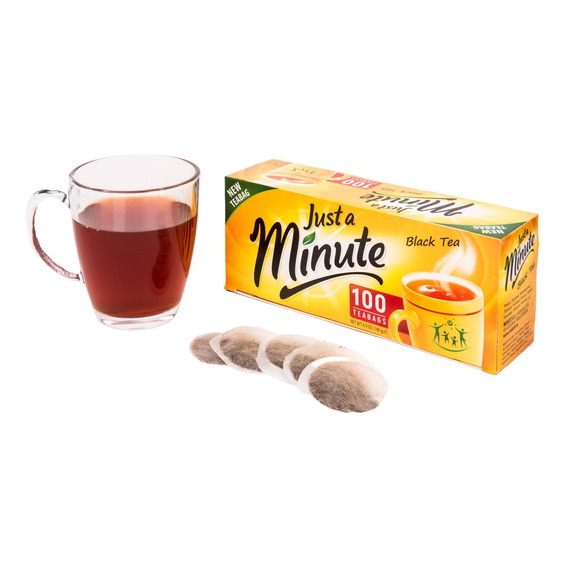 Pack X 5u Just A Minute Black Tea Te Negro 100 Bolsitas 140g