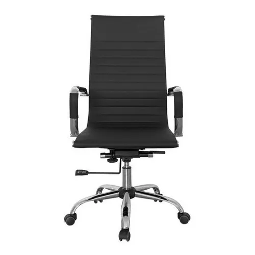 Sillon Oficina Gerencial Escritorio Aluminium Eames Pc Cuota Color Negro