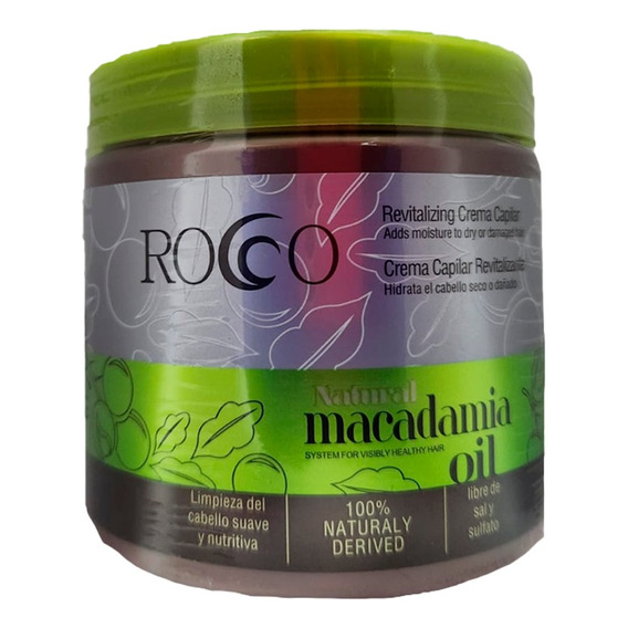Crema Capilar Revitalizante Macadamia Oil 500ml Rocco