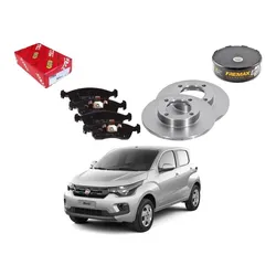  Kit Disco Pastilha Freio Dianteiro Mobi 1.0 2017 A 2019