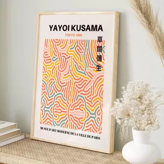 Cuadro Decorativo Arte Yayoi Kusama 50x70cm