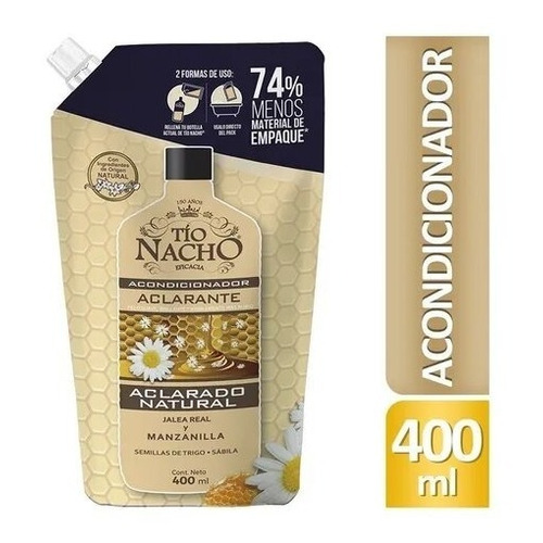 Tio Nacho Recargable Doypack Acondicionador Aclarante 400 Ml