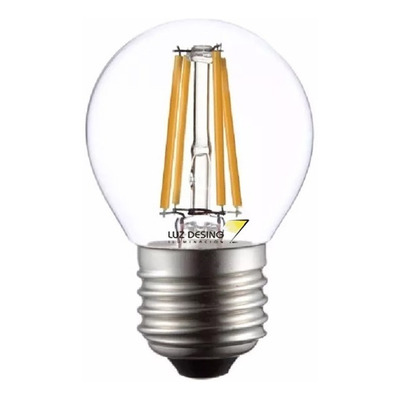 Lampara Gota Filamento Led 4w Calida Vintage E-27 Luz Desing