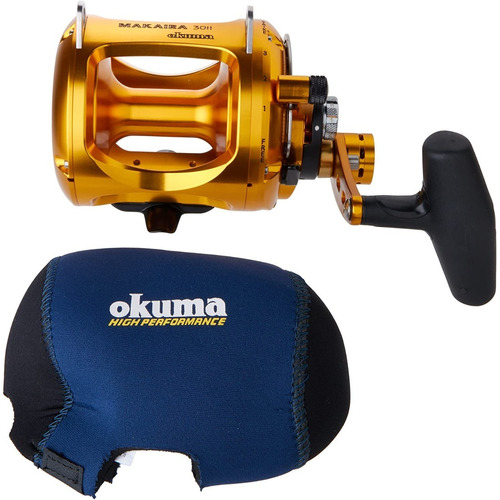 Carrete Okuma Makaira Mk50wii Para Pesca De Altura Color Dorado