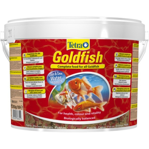 Tetra Goldfish Escamas Balde 2100g Agua Fría Polypterama