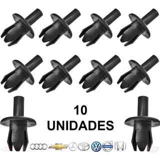 Presilhas Grampos Travas Plástica Automotiva Universal 8mm