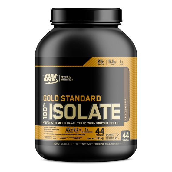 Optimum Nutrition Gold Standard 100 Isolate, 2.91 Lbs, 
