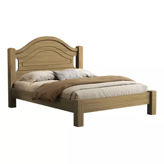 Cama Casal 100% Mdf Robusta De Painel Interiço Pés Cab 10x10 Cor Amêndoa