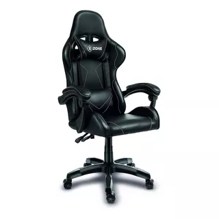 Silla De Escritorio Xzone Cgr-01 Gamer Ergonómica  Negra Y Blanca Con Tapizado De Cuero Sintético