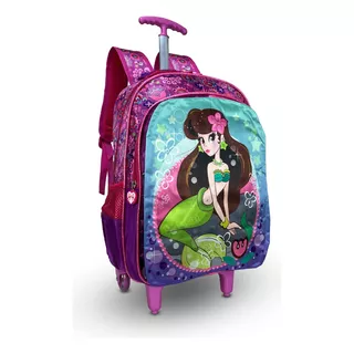 Mochila Infantil Rodinha Feminina Escolar  Menina Resistente