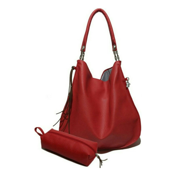 Bolso Mujer Dama Emma Bags Rojo Big