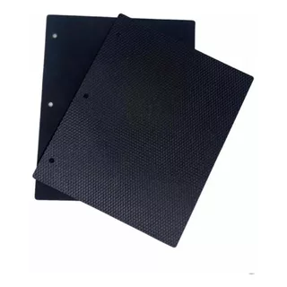 25 Carpeta Fibra Negra No3 2 Tapas Escolar Plastica