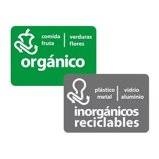 Kit 2 Etiquetas Autoadheribles Inorgánicos Y Orgánicos Gde