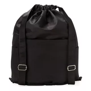 Mochila Saco Resistente Unissex Impermeável Passeio Viagem Cor Preto