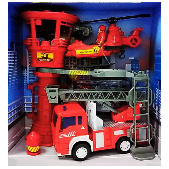 Set De Vehiculos De Rescate Bomberos Con Accesorios + Figura