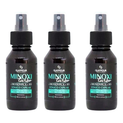 Kit 3 Produto Crescimento Barba Com Falha Cabelo Minoxi