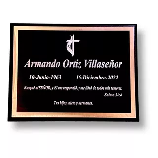 Placa Funeraria Para Urna/nicho 30x23cm Grabadopersonalizado