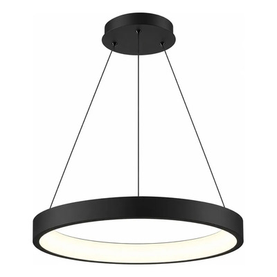 Lampara Colgante Halo Aro Led Cct Diseño Negro Ldf43040-ng Negro