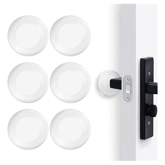 Protector De Pared Puerta Tope Fija Puertas Silicona 6 Pzs