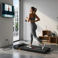 Caminadora Walking Pad G-fitness 1 Hp 6km 2 Niveles Inclinación Control Remoto 100kg Negro