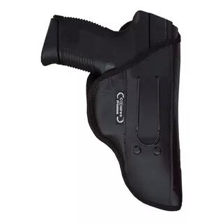 Coldre Couro P.u Preto Dissimulado  Pistola Glock G25 E G28, Pt638, Pt640, Pt938, Pt58, Pt 840, Imbel 9mm