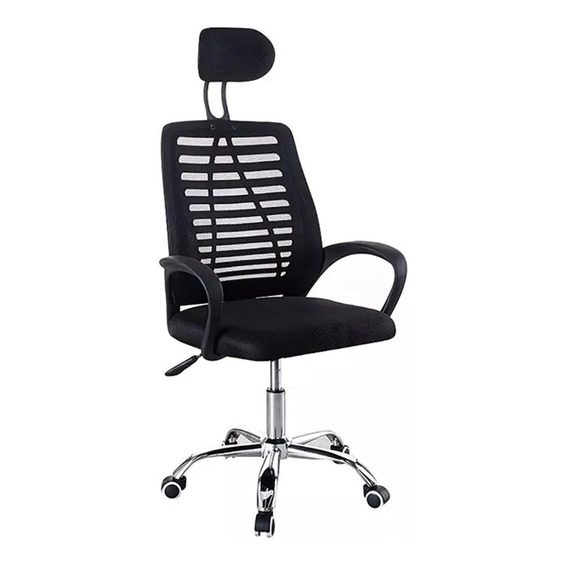 Silla Escritorio Oficina Ergonomica Giratoria Computadora Pc Color Negro Material del tapizado Tela/Mesh