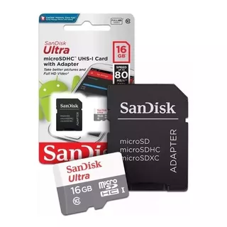 Cartão Memória Sandisk 16gb Micro Sdhc Classe 10 Ultra