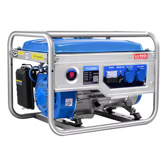 Generador Electricos Planta De Luz A Gasolina Portatil Industrial 3500w Azul Taiwall 