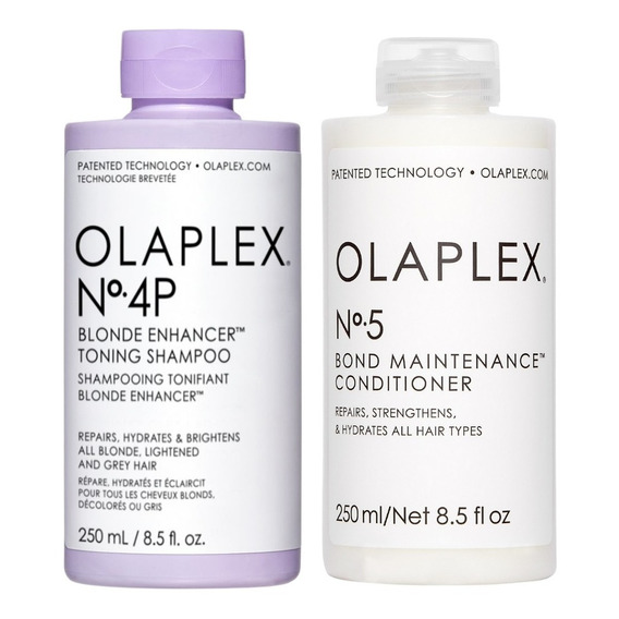 Kit Shampoo Morado No.4p Acondicionador No. 5 Olaplex 250 Ml