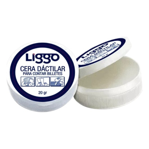Cera Dactilar Antibacterial P/contar Billetes X 20 Gr Liggo Color Blanco