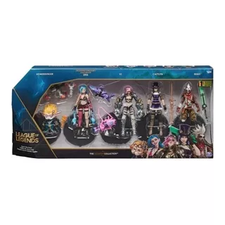 Lol League Of Legends Cities Pack X5 Figuras + Accesorios Sk