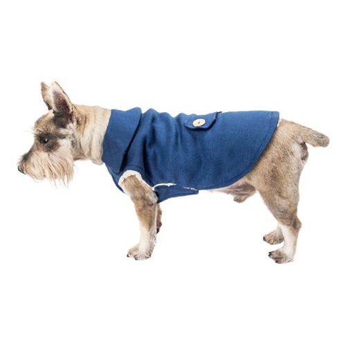 Capa Abrigo Azul Marino C/borrega P/perro Talla 1 Pet Pals
