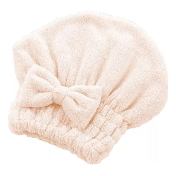 Gorro De Baño: Turbante Microfibra Secado Rápido - Beige 