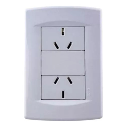 Llave De Luz Armada 2 Tomas 10a Sica Life Blanco Corriente nominal 10 A Voltaje nominal 220V