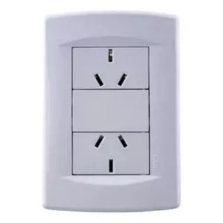 Llave De Luz Armada 2 Tomas 10a Sica Life Blanco Corriente Nominal 10 A Voltaje Nominal 220v